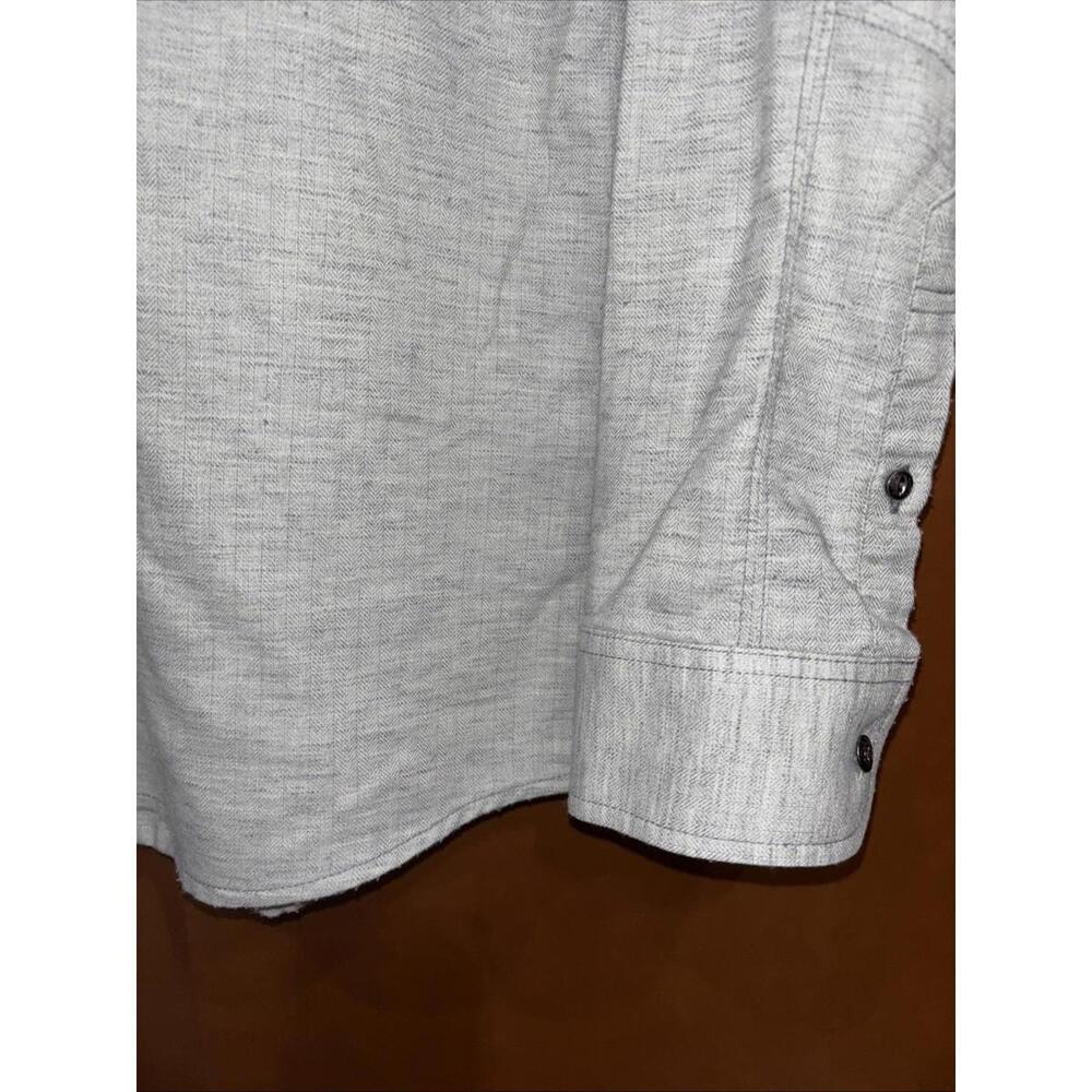 KUHL Shirt Men's Size Med Gray SHIFTR 5 Panel Button Up Linen Blend Hiking - Picture 8 of 11